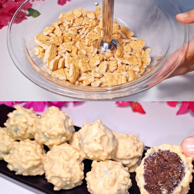 Palline di cioccolato senza cottura con cocco e arachidi