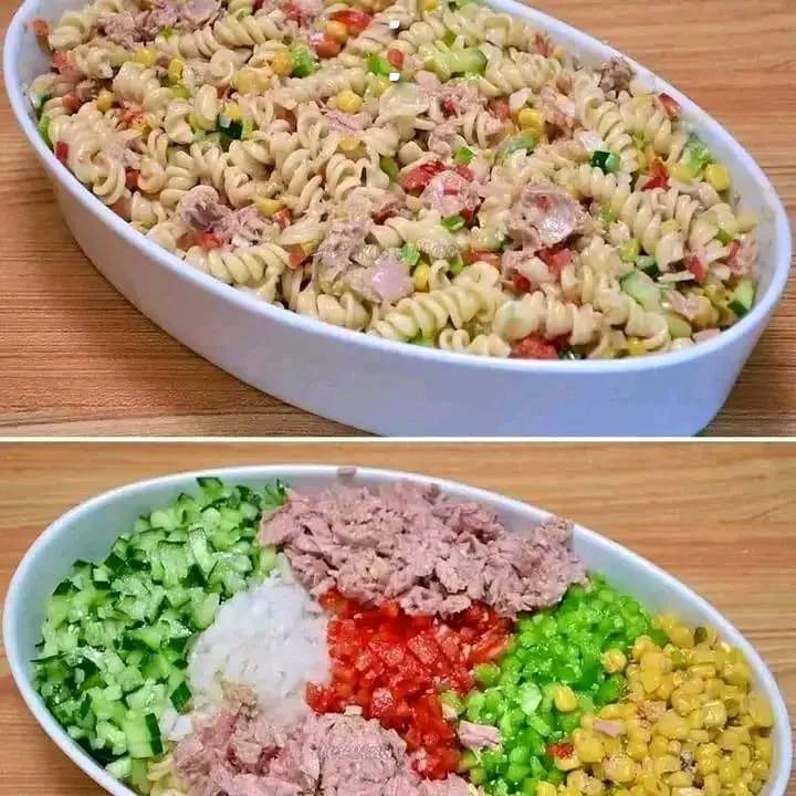 RICETTA DI INSALATA DI PASTA FREDDA CON TONNO