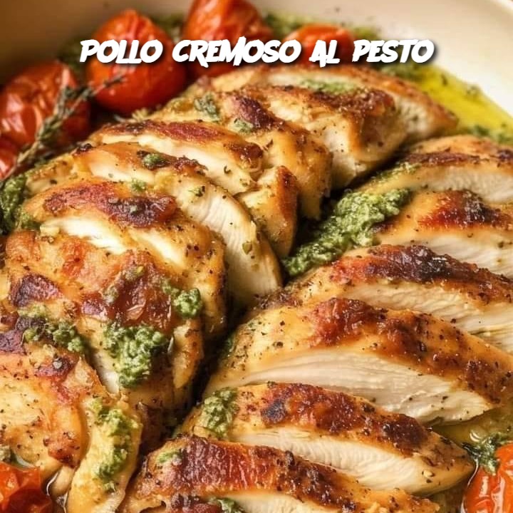 Pollo cremoso al pesto