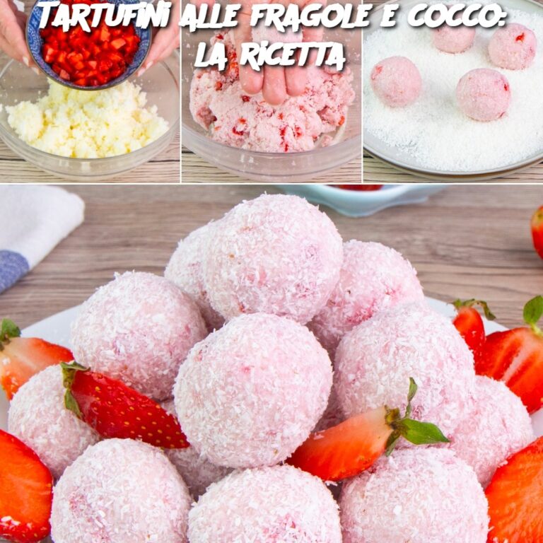 Tartufini alle fragole e cocco: la ricetta