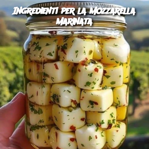 Ingredienti per la mozzarella marinata