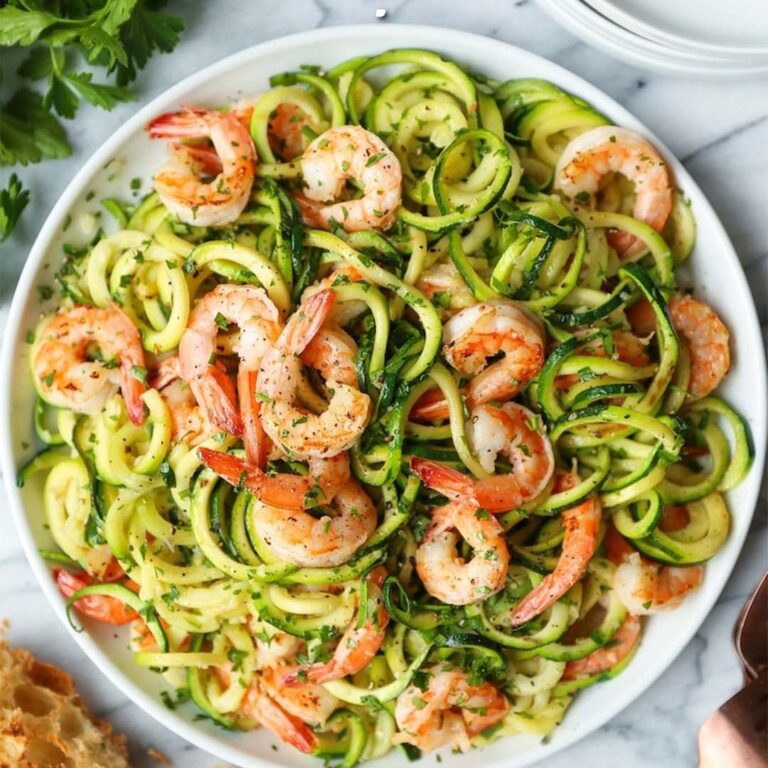 Ricetta leggera e sana per la padella di zucchine e gamberi