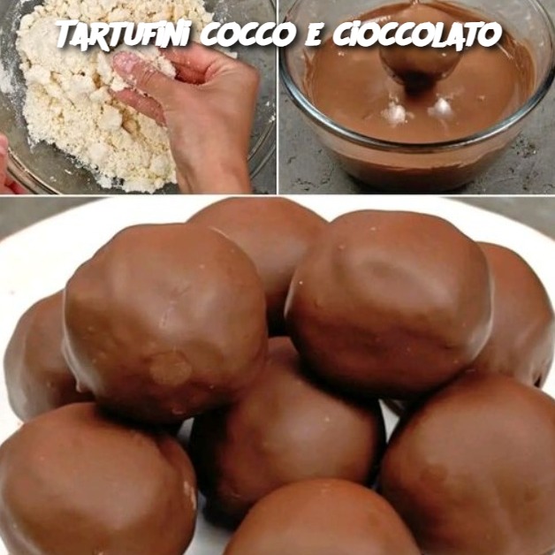 Tartufini cocco e cioccolato