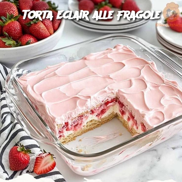Torta Eclair alle Fragole