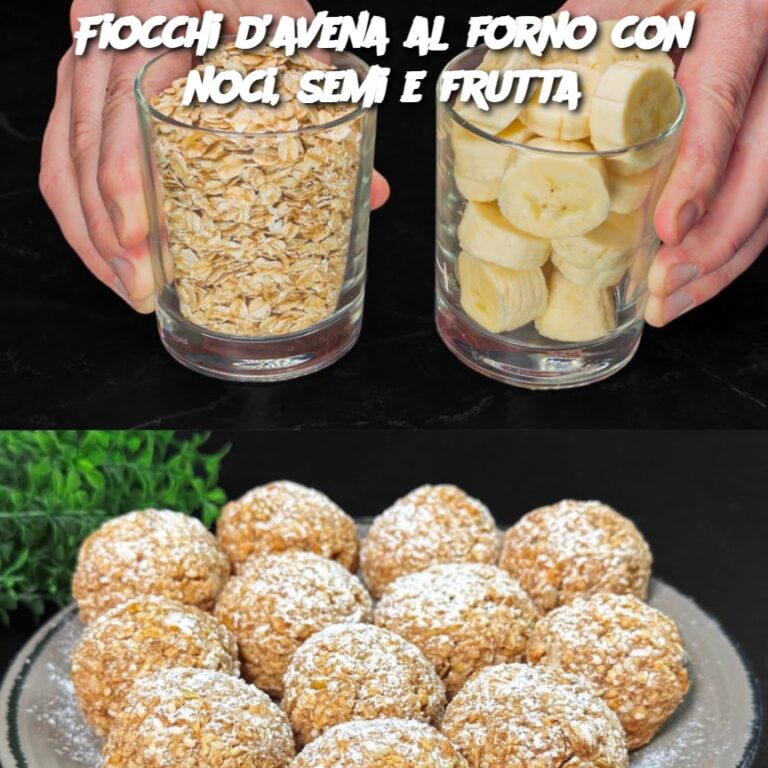 Fiocchi d’avena al forno con noci, semi e frutta