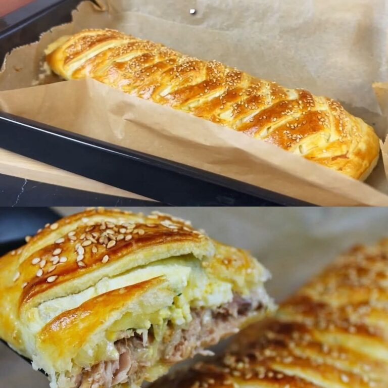 Tasche di pasta sfoglia con tonno e formaggio