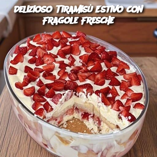 Delizioso Tiramisù Estivo con Fragole Fresche