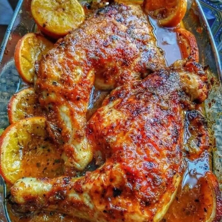 Pollo al mandarino al forno