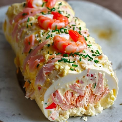 Tronchetto Salo y Langado con Sabores Marinos: Cangrejo, Salmón Ahumadostinos