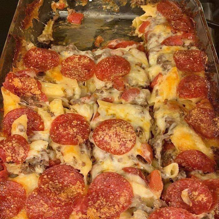 Casseruola di pizza ai peperoni