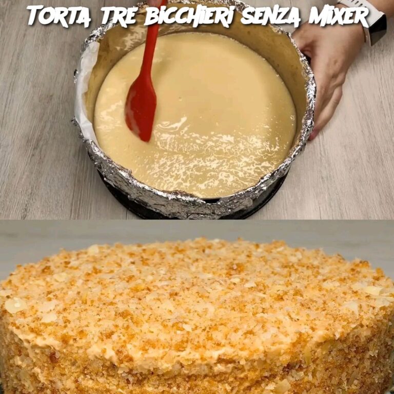 Torta tre bicchieri senza mixer