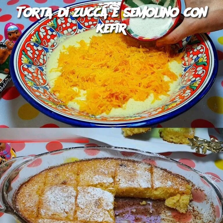 Torta di zucca e semolino con kefir