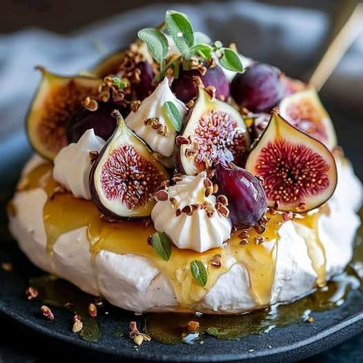 Pavlova di pesce e miele