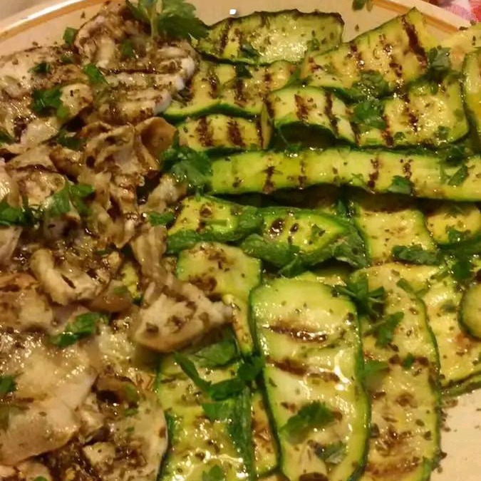 Zucchine e melanzane grigliate all’origano con prezzemolo