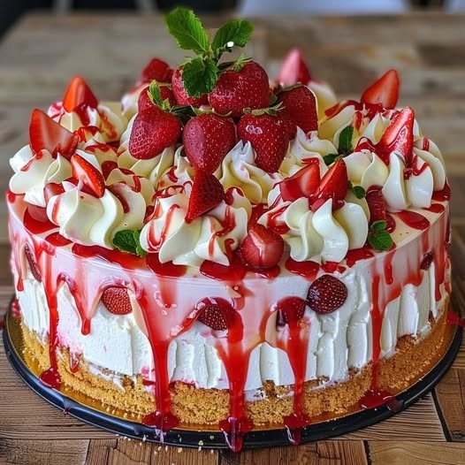 Torta Cheesecake Fragole e Panna