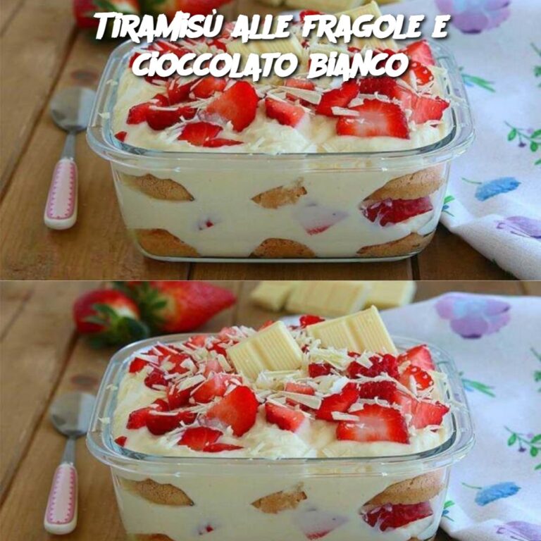 Tiramisù alle fragole e cioccolato bianco