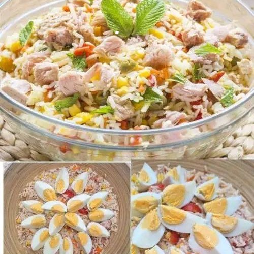 Insalata di Riso con Tonno e Uova Sode