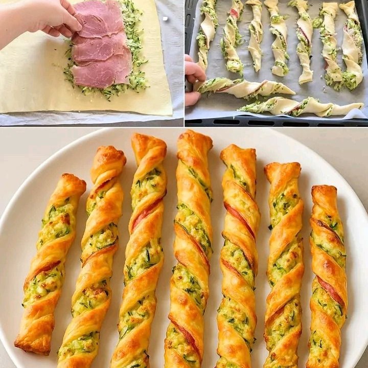 Grissini di sfoglia con zucchine