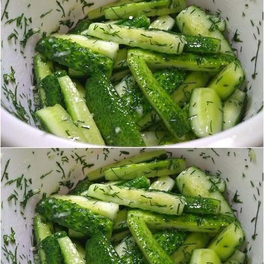 Cetrioli leggermente salati “Minute”. Mio marito chiede solo questa ricetta