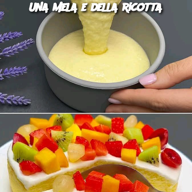 Una mela e della ricotta