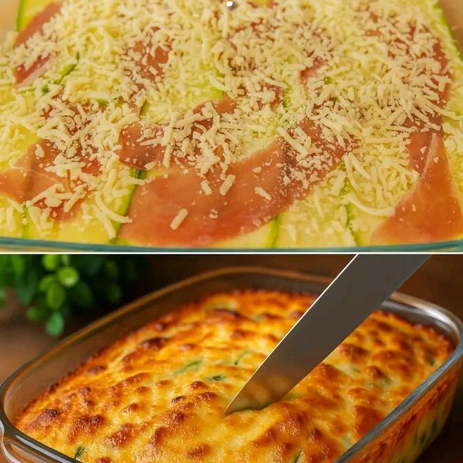 Zucchine speck e formaggio light