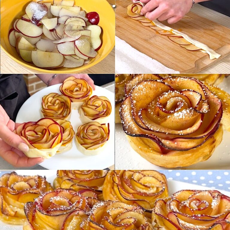 Roselline di mele e sfoglia