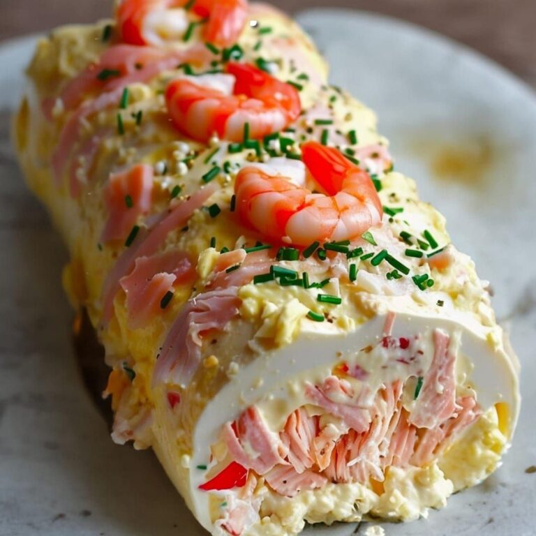 Tronchetto salato ai sapori marini: granchio, salmone affumicato e gamberi