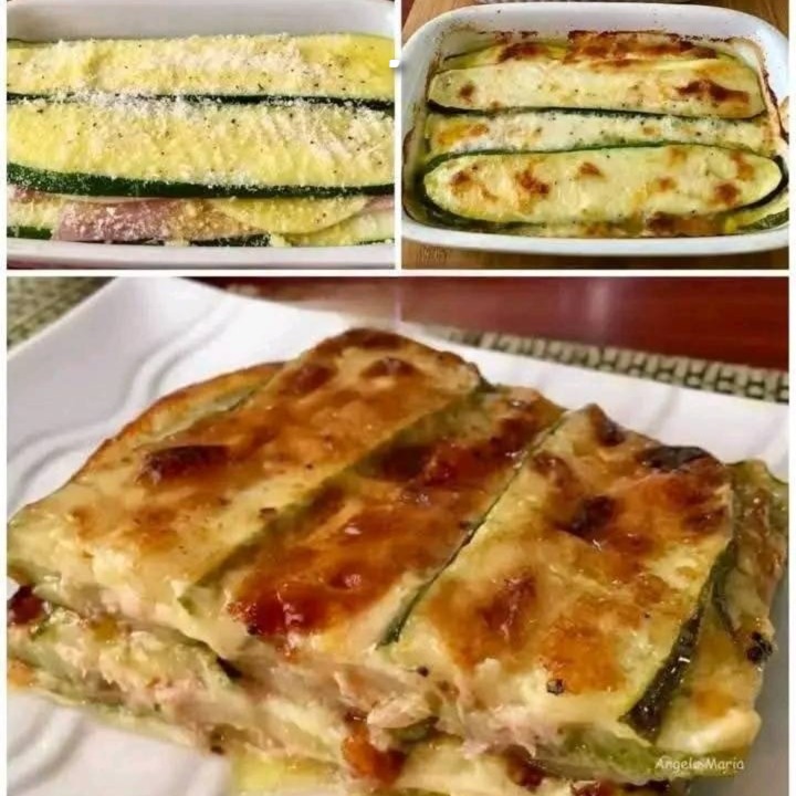 PARMIGIANA di ZUCCHINE con PROSCIUTTO e MOZZARELLA