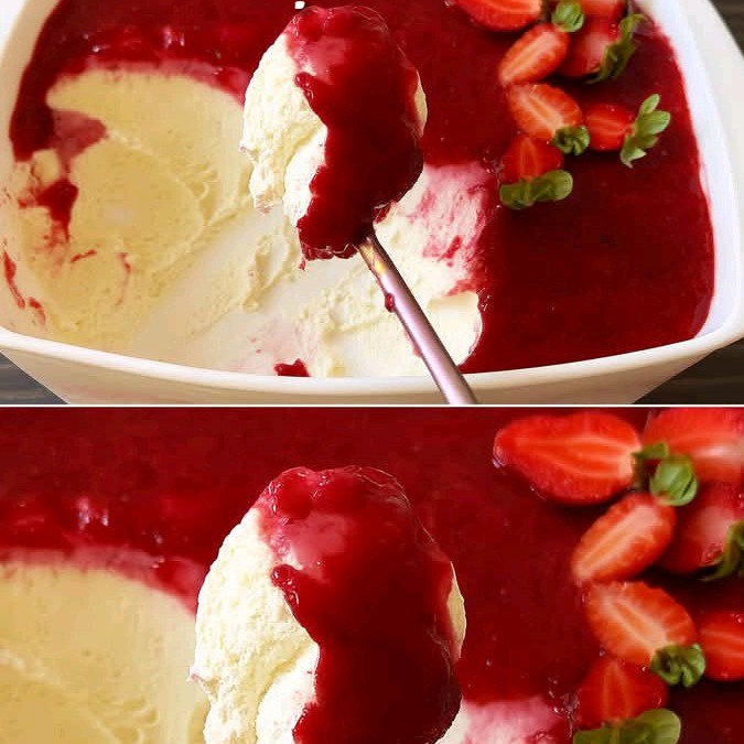 Con lo yogurt e un po di fragole ho fatto il dolce dell estate