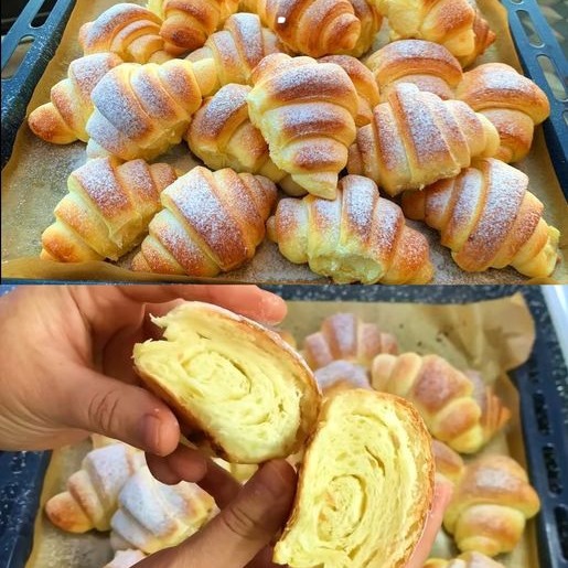 Cornetti alla crema pronti in 10 minuti!
