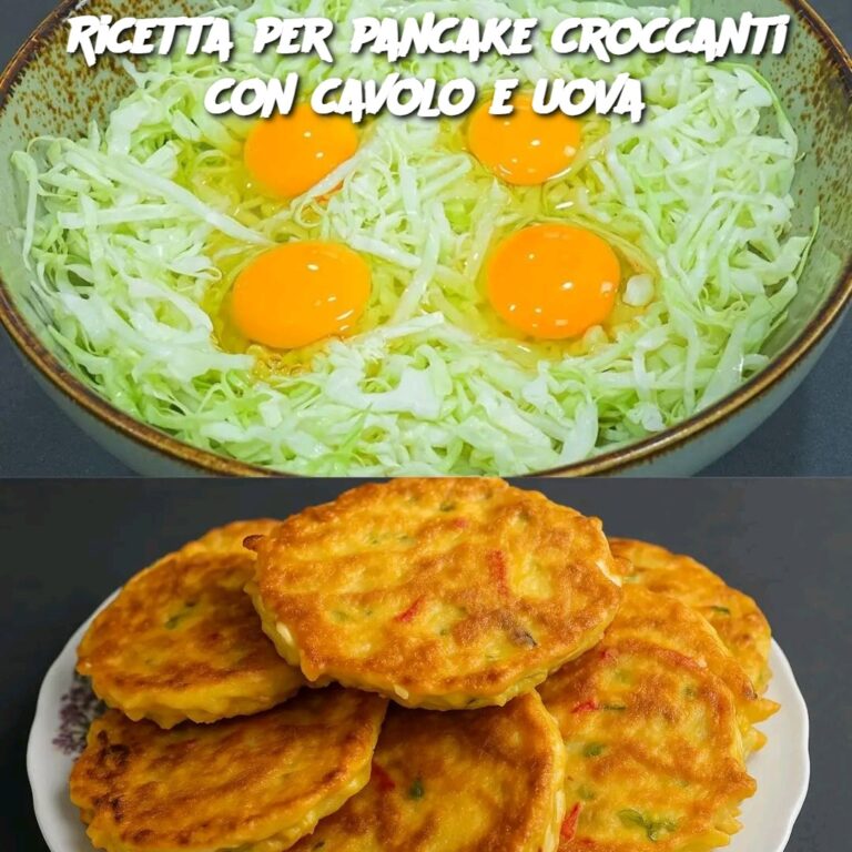 Ricetta per pancake croccanti con cavolo e uova