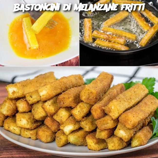 Bastoncini di melanzane fritti