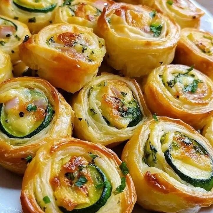 Rotolini di Sfoglia con Zucchine, Prosciutto e Galbanino
