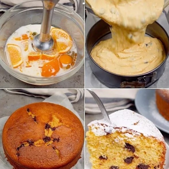 La torta all’arancia con gocce di cioccolato diventerà il tuo dessert preferito per il tè