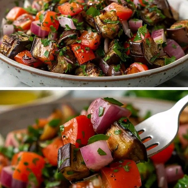 Melanzane al Forno in Insalata