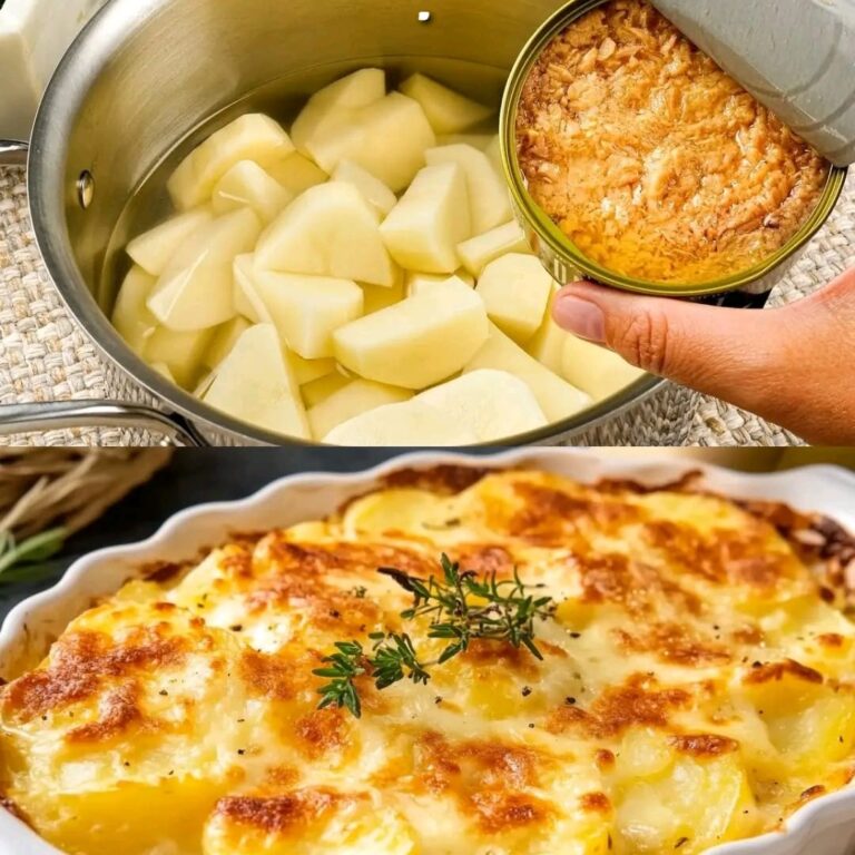 Casseruola cremosa di tonno e patate