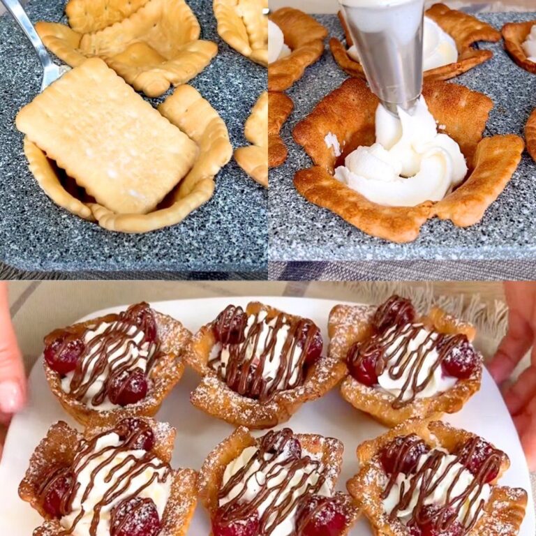 Cestini con crema alla vaniglia: la ricetta veloce, deliziosa e senza impastare