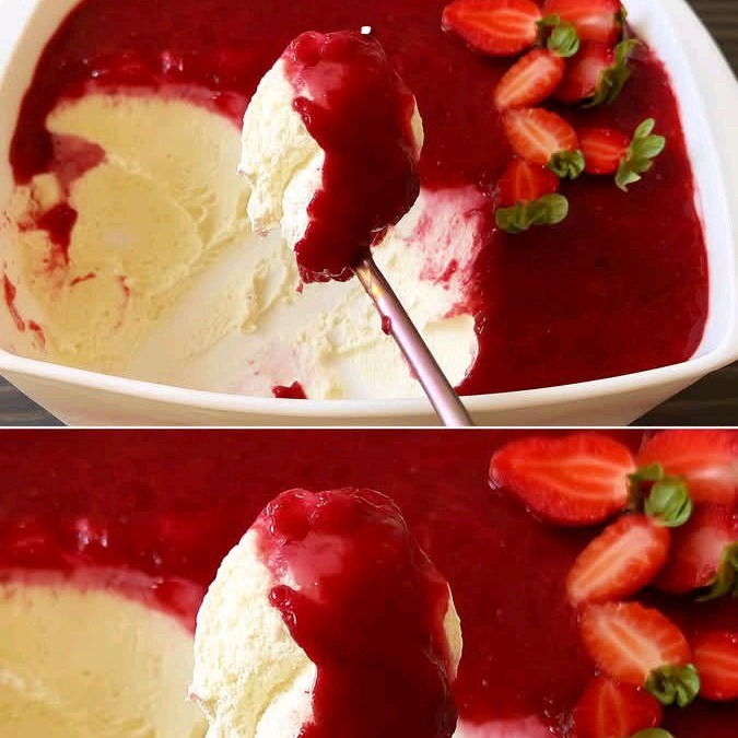 Con lo yogurt e un po di fragole ho fatto il dolce dell estate