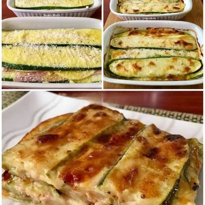 PARMIGIANA di ZUCCHINE con PROSCIUTTO e MOZZARELLA