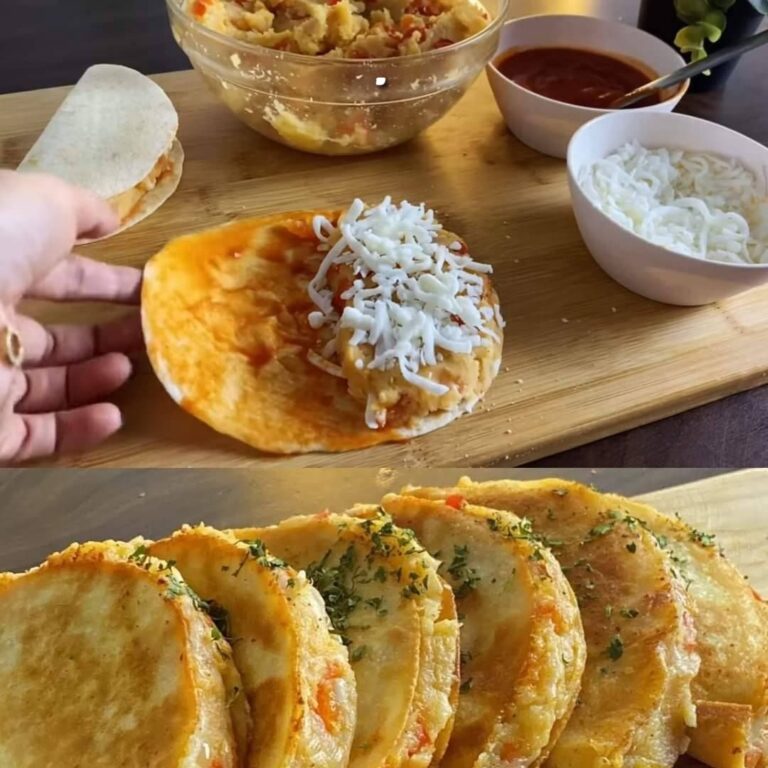 Tortillas Avvolte Con Formaggio, Patate E Cipolla
