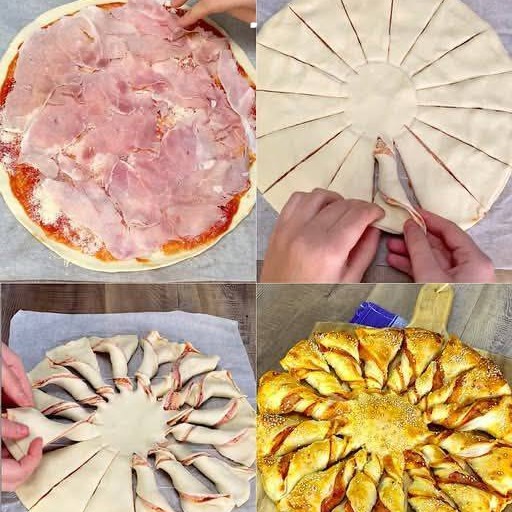 Fiore di Pasta Sfoglia con Prosciutto e Parmigiano