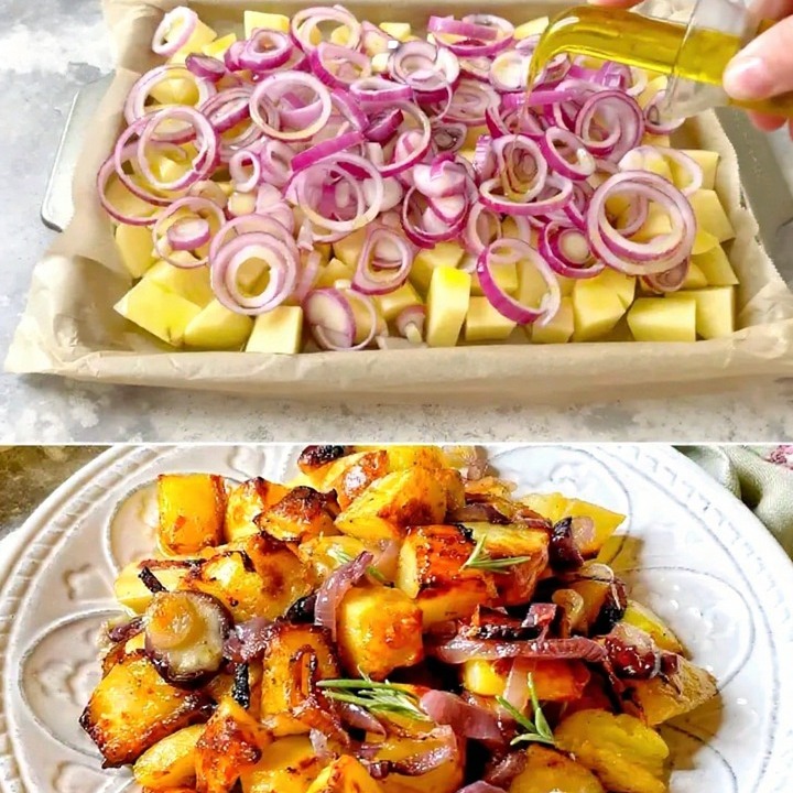 Patate e cipolle al forno