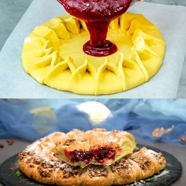 Delizia di pasta sfoglia ai frutti di bosco e noci