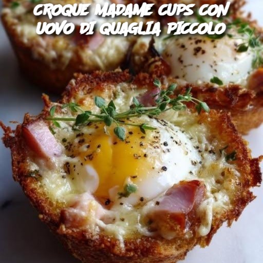 CROQUE MADAME CUPS CON UOVO DI QUAGLIA PICCOLO