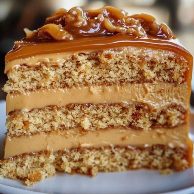 Torta al caramello con glassa al caramello