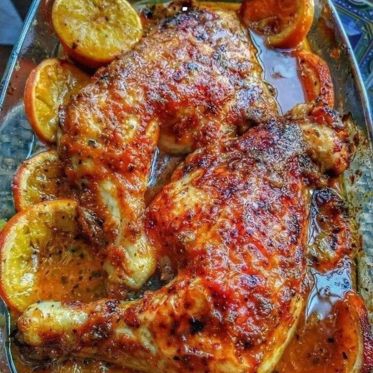 Pollo al mandarino al forno