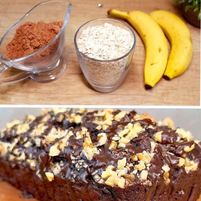 Prendi avena, cacao e banane e prepara questo dessert meraviglioso! Senza zuccheri aggiunti, senza farina