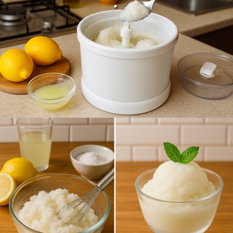 Sorbetto al limone fatto in casa