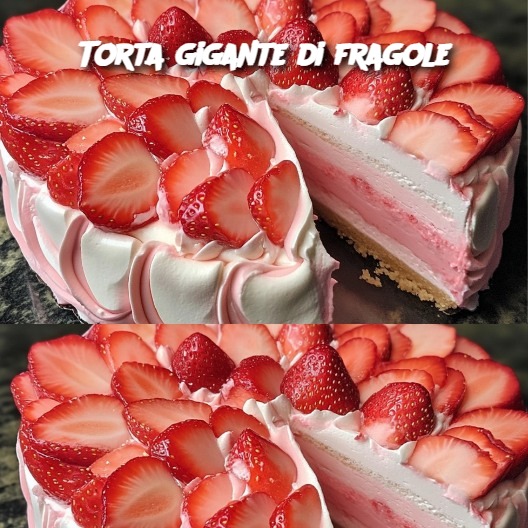 Torta gigante di fragole