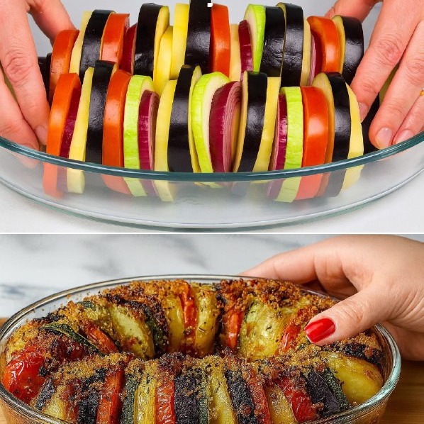 Sformato Mediterraneo Light: verdure fresche al forno con cuore filante e crosticina dorata